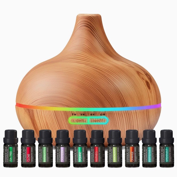 🆕 Ultrasonic Diffuser with 10 Pure Essential Oils - Picture 2 of 13